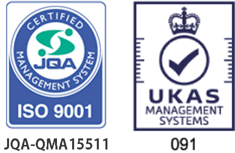 ISO9001認証マーク、UKAS認証マーク
